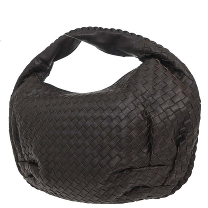 Bottega Veneta Brown Lambskin Intrecciato Hobo Handbag