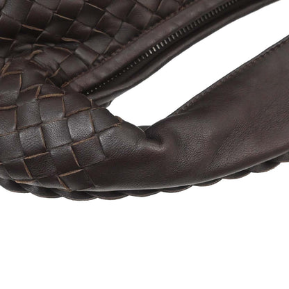 Bottega Veneta Brown Lambskin Intrecciato Hobo Handbag