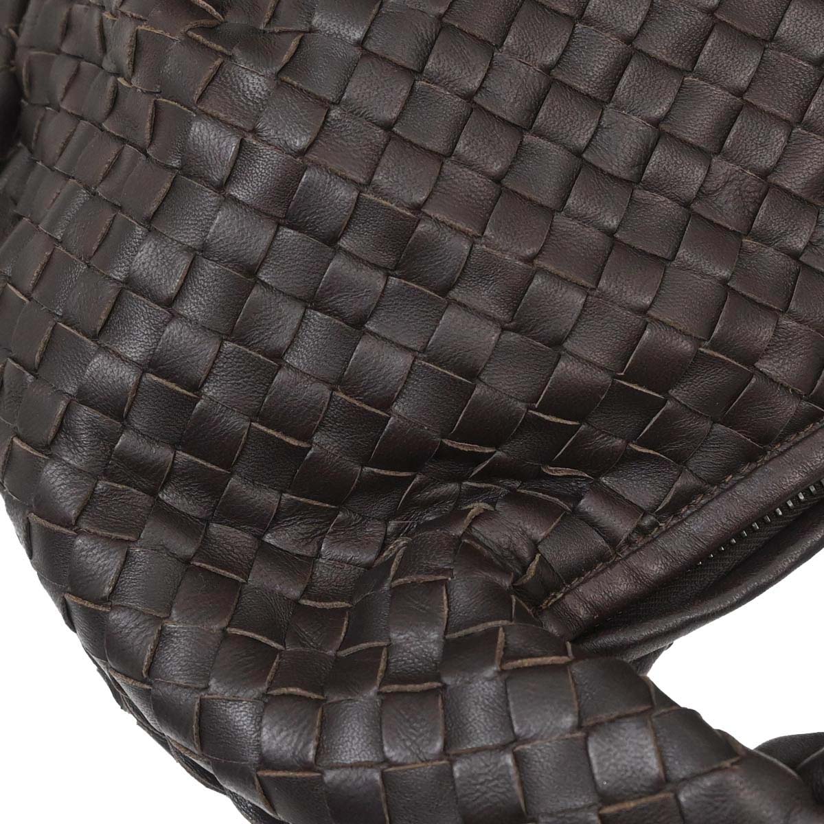 Bottega Veneta Brown Lambskin Intrecciato Hobo Handbag