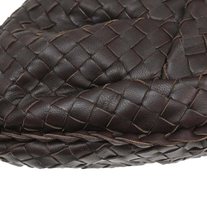 Bottega Veneta Brown Lambskin Intrecciato Hobo Handbag