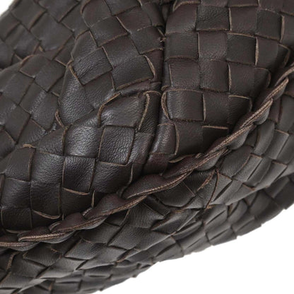 Bottega Veneta Brown Lambskin Intrecciato Hobo Handbag