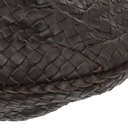 Bottega Veneta Brown Lambskin Intrecciato Hobo Handbag