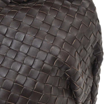 Bottega Veneta Brown Lambskin Intrecciato Hobo Handbag