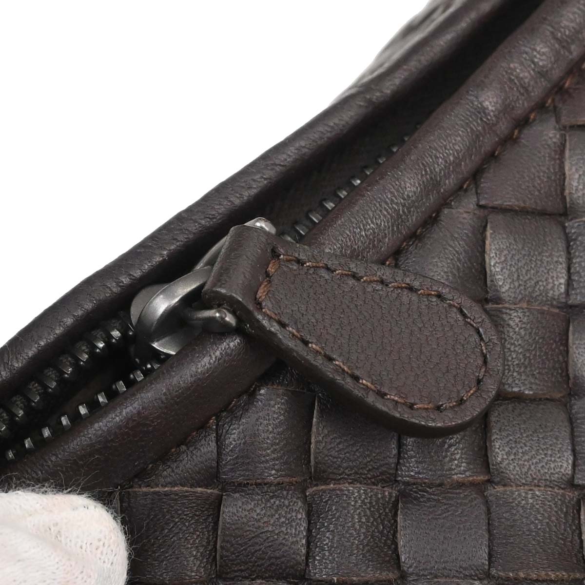 Bottega Veneta Brown Lambskin Intrecciato Hobo Handbag