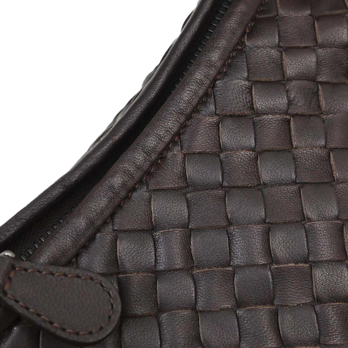 Bottega Veneta Brown Lambskin Intrecciato Hobo Handbag