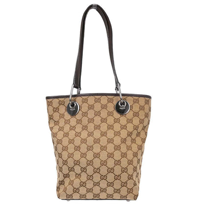 Gucci Beige Canvas GG Tote Handbag