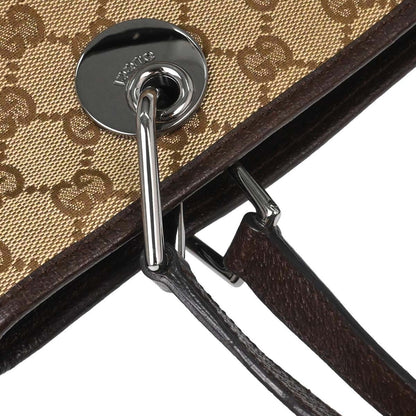 Gucci Beige Canvas GG Tote Handbag