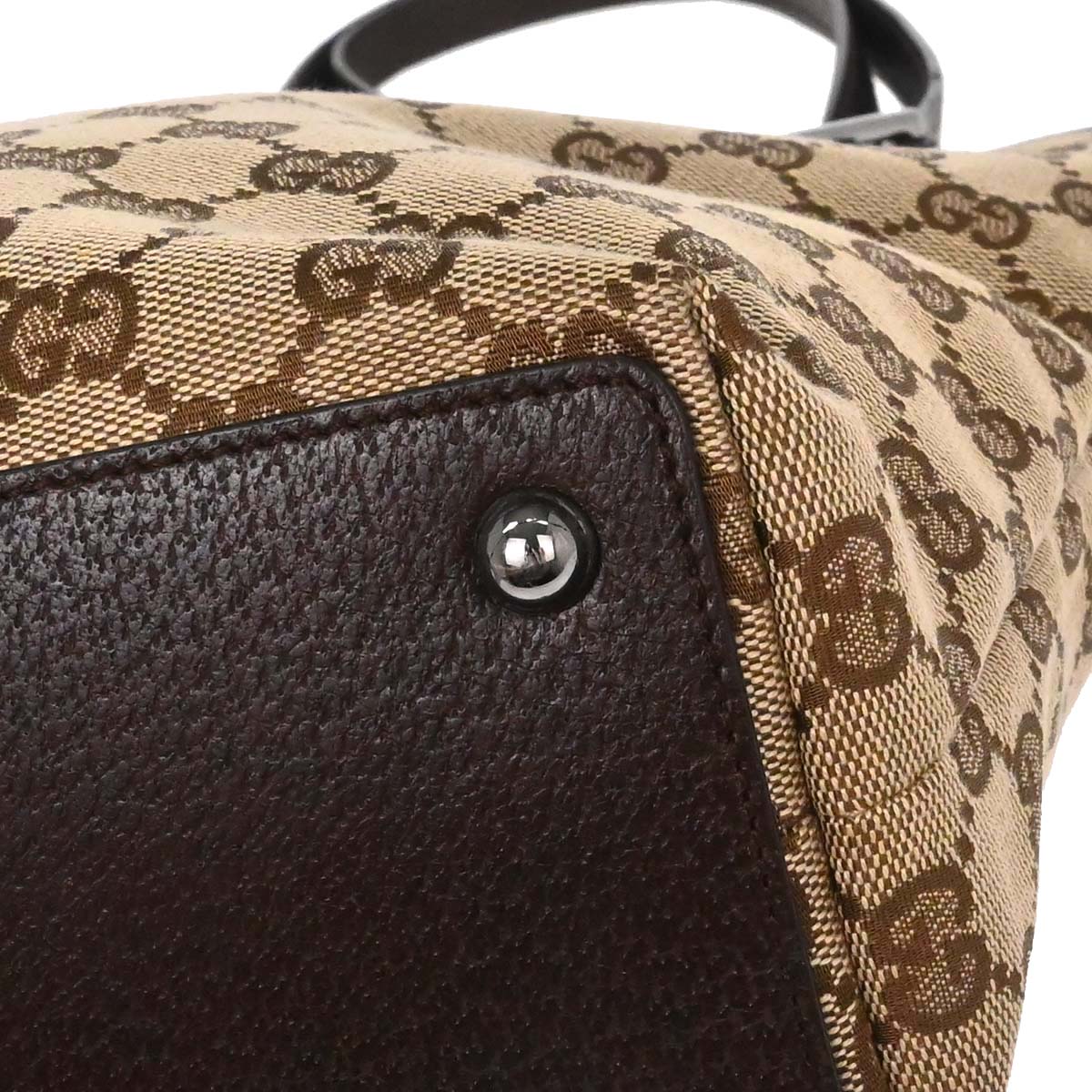 Gucci Beige Canvas GG Tote Handbag