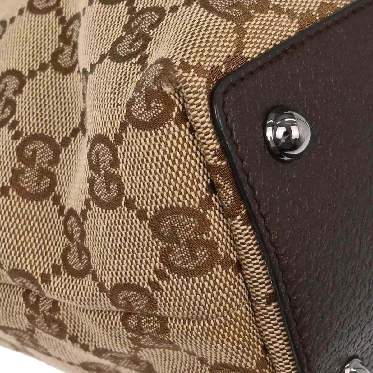 Gucci Beige Canvas GG Tote Handbag