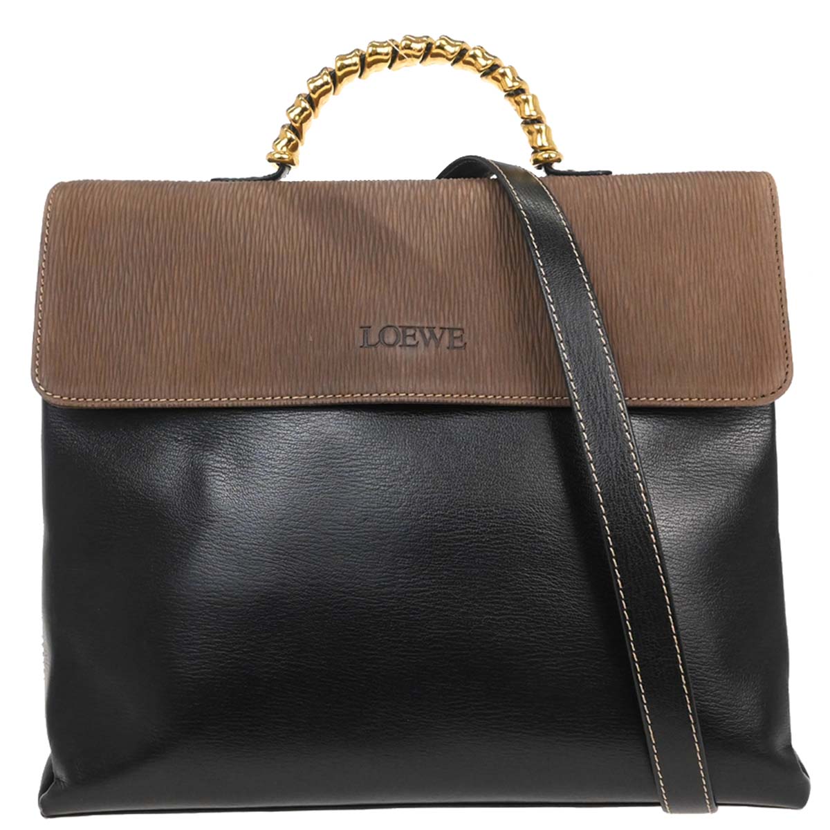 Loewe Black Leather Velasquez 2way Shoulder Handbag – AMORE