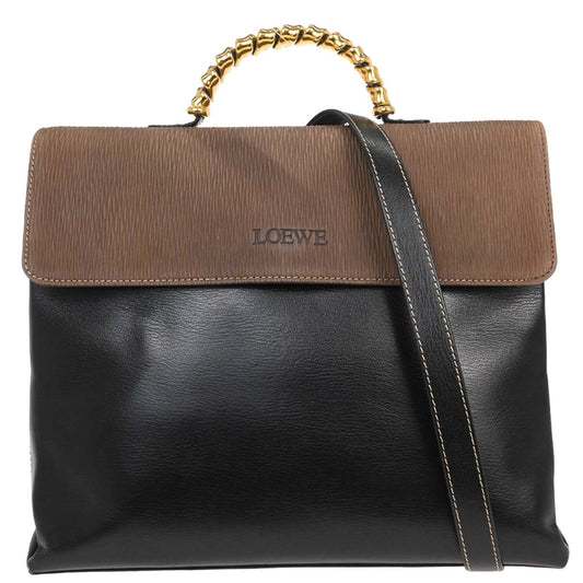 Loewe Black Leather Velasquez 2way Shoulder Handbag