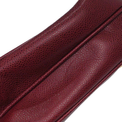 Chanel Bordeaux Caviar Skin Triple CC Shoulder Tote Bag