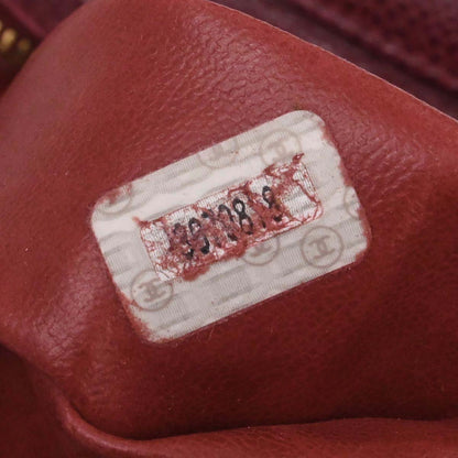 Chanel Bordeaux Caviar Skin Triple CC Shoulder Tote Bag