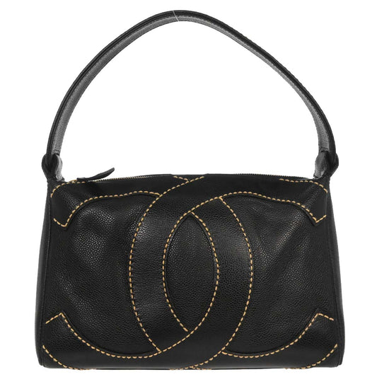 Chanel Black Caviar Skin Handbag