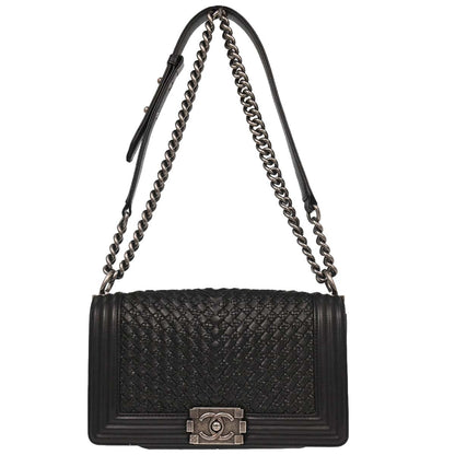 Boy Chanel 2018-2019 Black Lambskin Medium Shoulder Bag