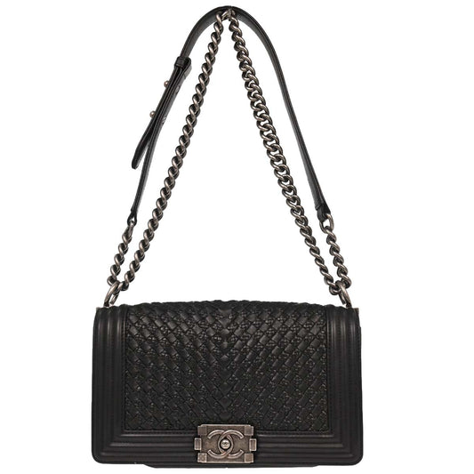 Boy Chanel 2018-2019 Black Lambskin Medium Shoulder Bag