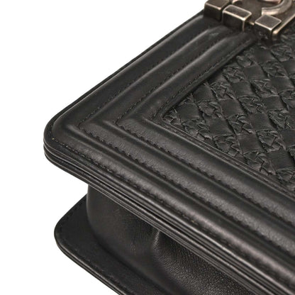 Boy Chanel 2018-2019 Black Lambskin Medium Shoulder Bag