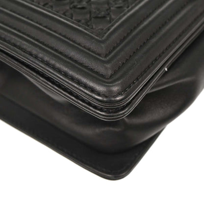 Boy Chanel 2018-2019 Black Lambskin Medium Shoulder Bag