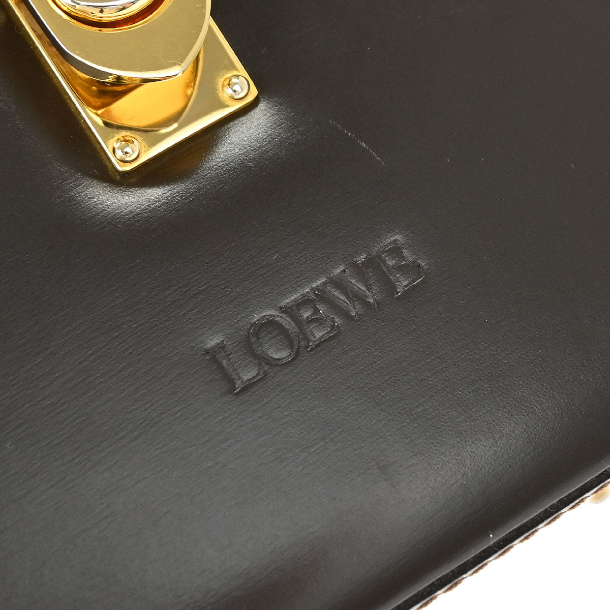 Loewe Brown Leather Vanity Handbag Box