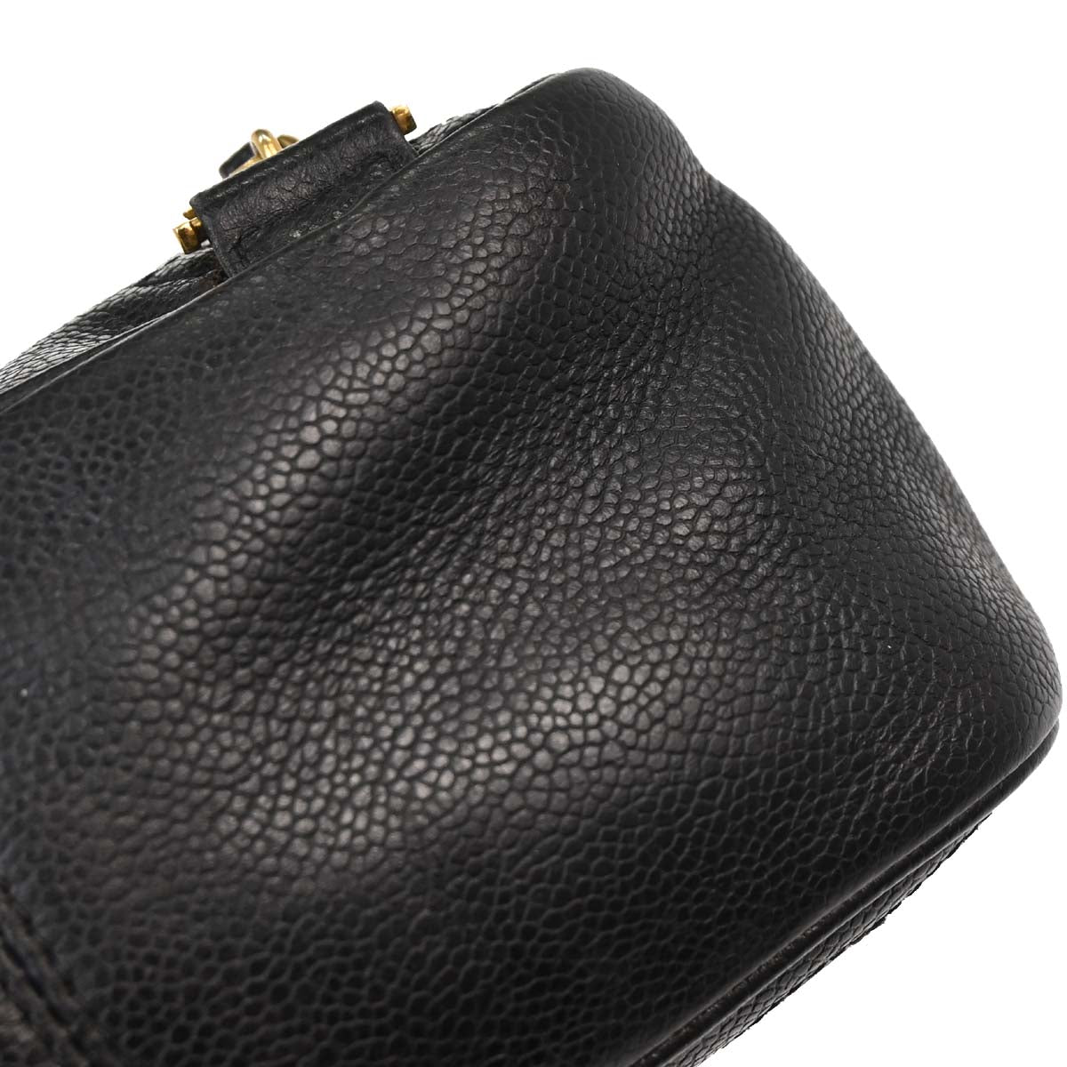 Chanel Black Caviar Skin Triple CC Backpack