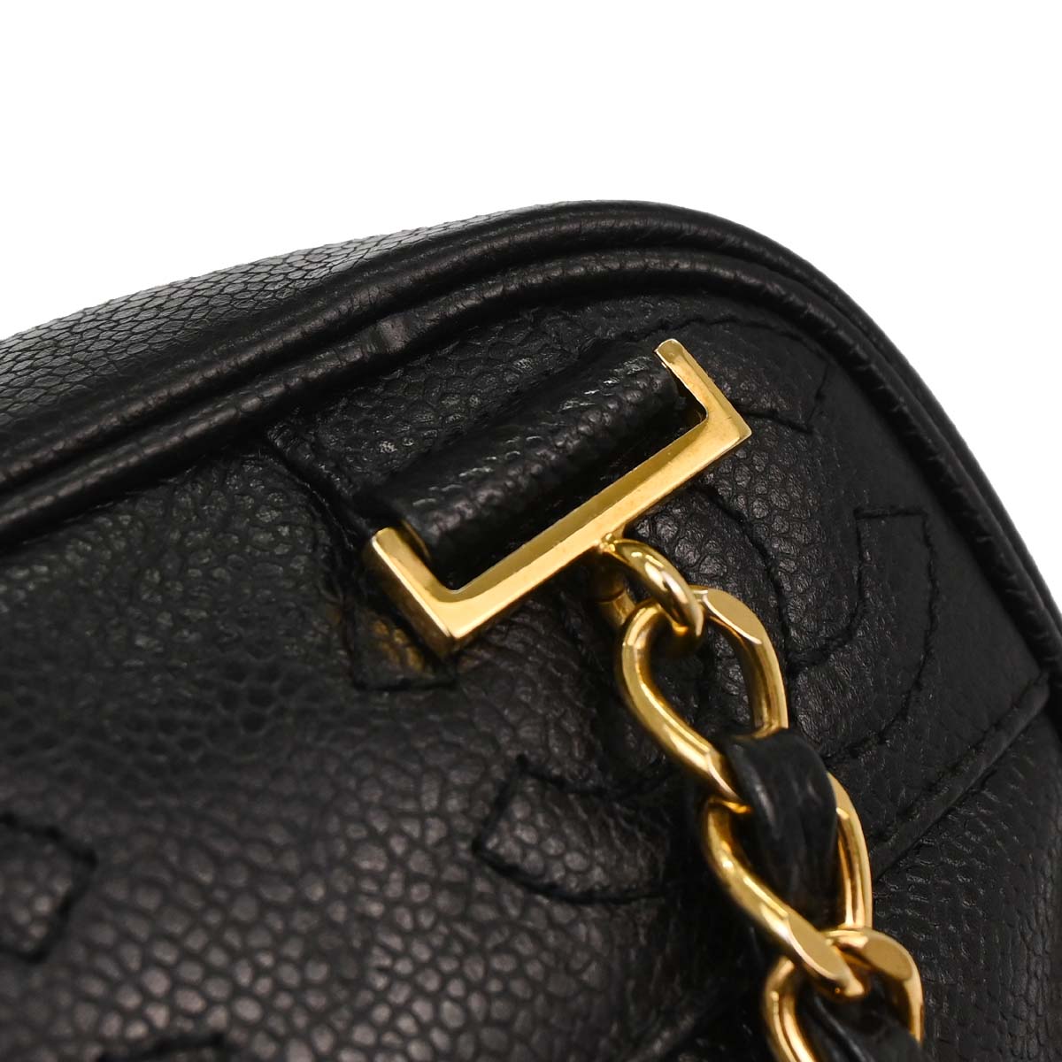 Chanel Black Caviar Skin Triple CC Backpack