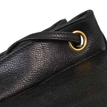 Chanel Black Caviar Skin Triple CC Backpack