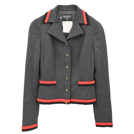 Chanel 1994 Single Breasted Jacket Gray #36