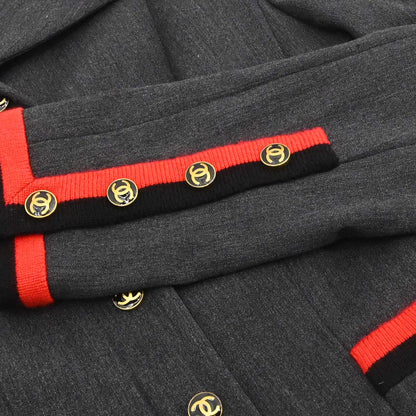 Chanel 1994 Single Breasted Jacket Gray #36