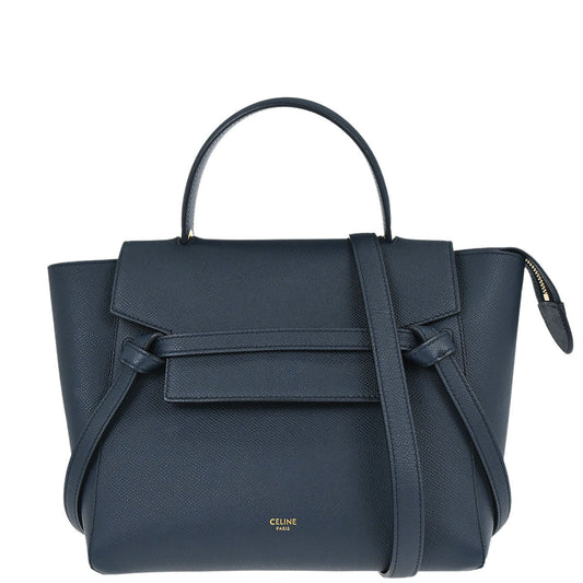Celine Navy Belt Bag Micro 2way Shoulder Handbag