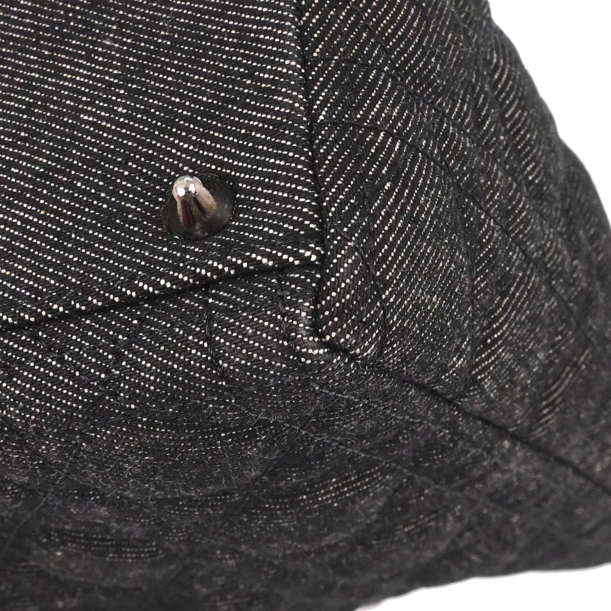 Christian Dior Black Denim Large Lady Dior Cannage 2way Shoulder Handbag