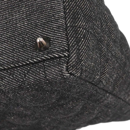 Christian Dior Black Denim Large Lady Dior Cannage 2way Shoulder Handbag