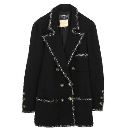 Chanel 1994 Double Breasted Jacket Black #38