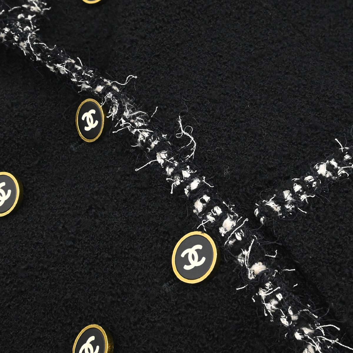 Chanel 1994 Double Breasted Jacket Black #38