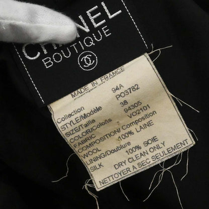 Chanel 1994 Double Breasted Jacket Black #38