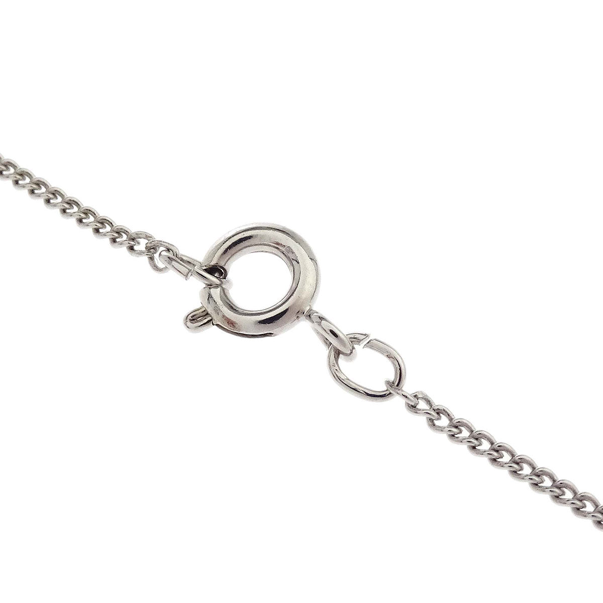 Chanel Cambon Ligne Chain Necklace Pendant Silver 05C