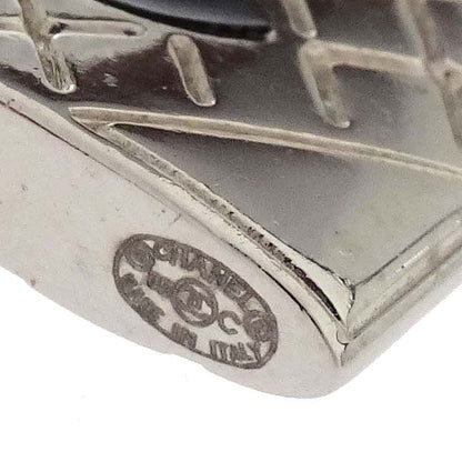 Chanel Cambon Ligne Chain Necklace Pendant Silver 05C