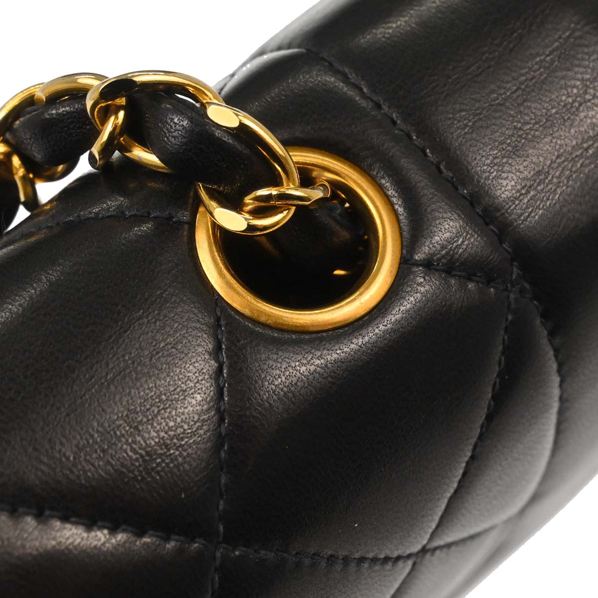 Chanel Black Lambskin Small Diana Shoulder Bag