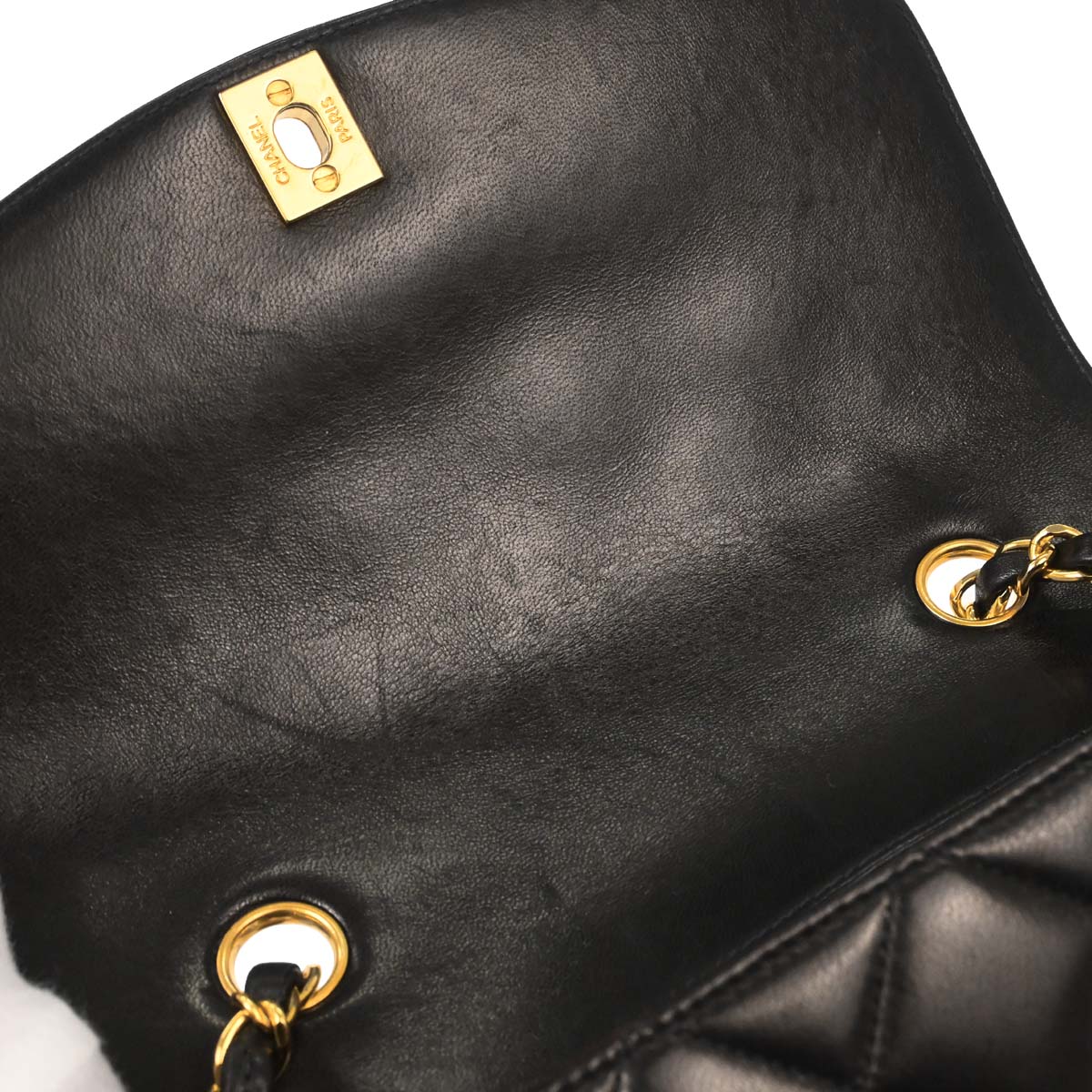 Chanel Black Lambskin Small Diana Shoulder Bag