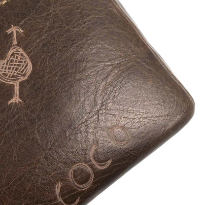 Chanel Brown Calfskin Graffiti Handbag