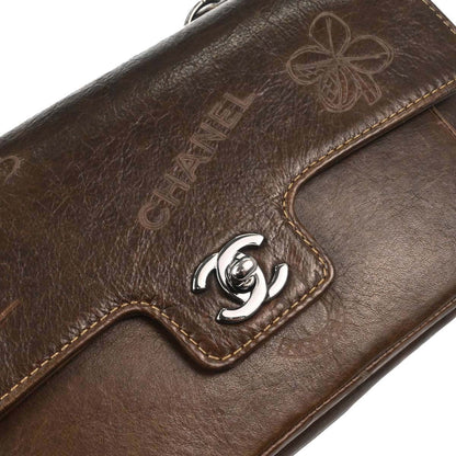 Chanel Brown Calfskin Graffiti Handbag