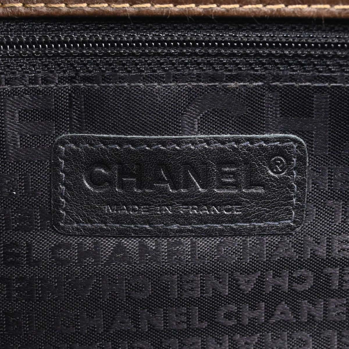 Chanel Brown Calfskin Graffiti Handbag