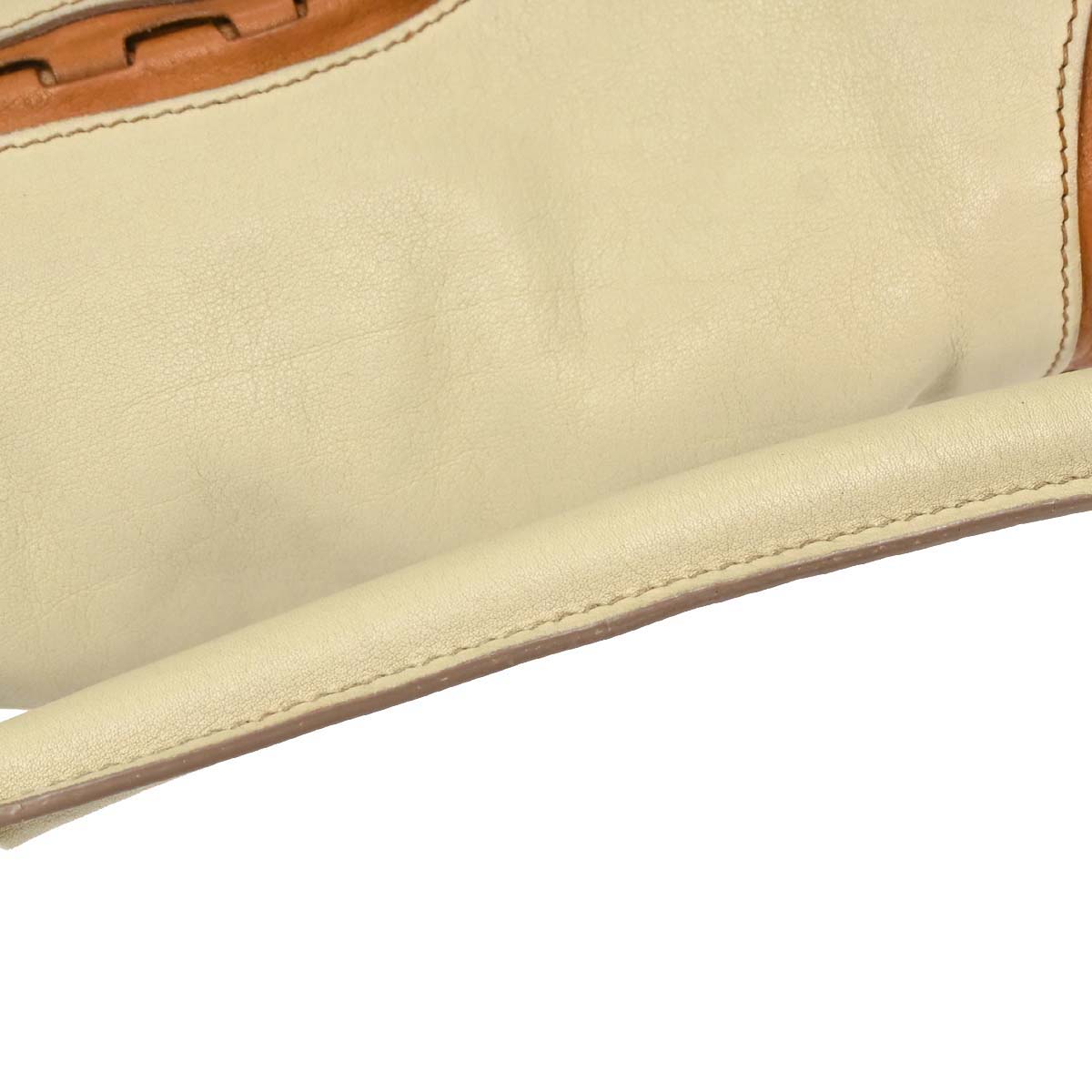 Christian Dior Beige Leather Saddle Handbag