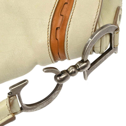 Christian Dior Beige Leather Saddle Handbag
