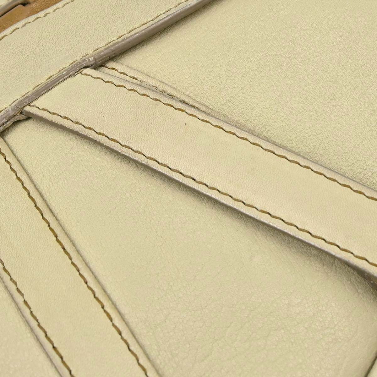 Christian Dior Beige Leather Saddle Handbag