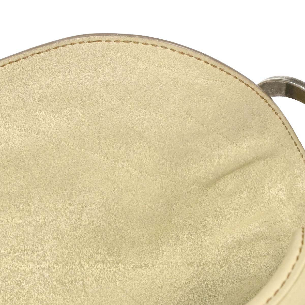 Christian Dior Beige Leather Saddle Handbag