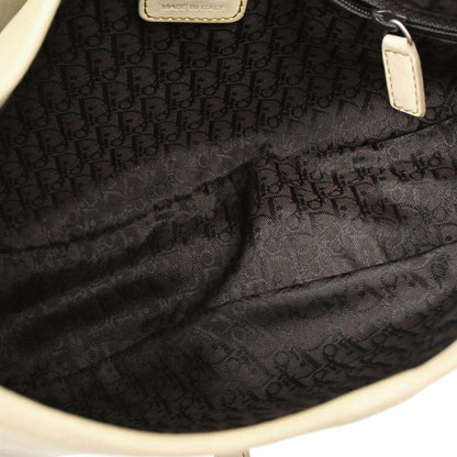 Christian Dior Beige Leather Saddle Handbag