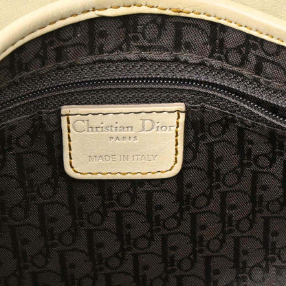Christian Dior Beige Leather Saddle Handbag