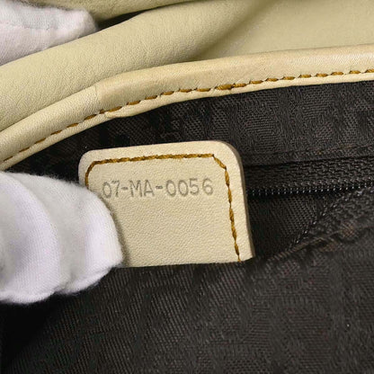 Christian Dior Beige Leather Saddle Handbag