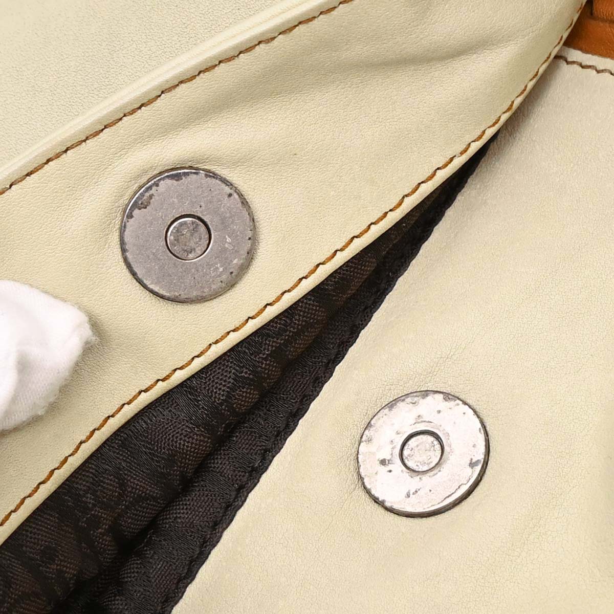 Christian Dior Beige Leather Saddle Handbag