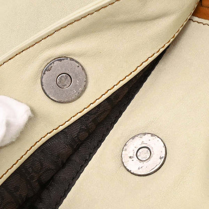 Christian Dior Beige Leather Saddle Handbag